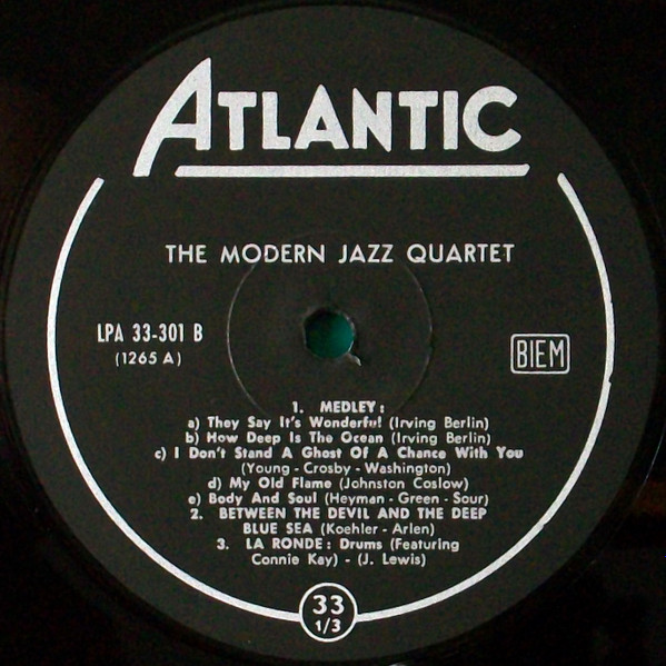 The Modern Jazz Quartet - The Modern Jazz Quartet | Atlantic (33-301) - 4