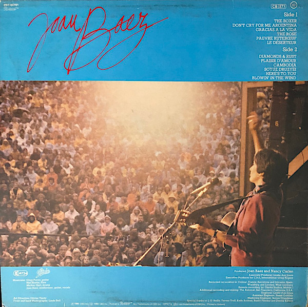 Joan Baez - Tournée Européenne | Portrait (PRT 84791) - 2