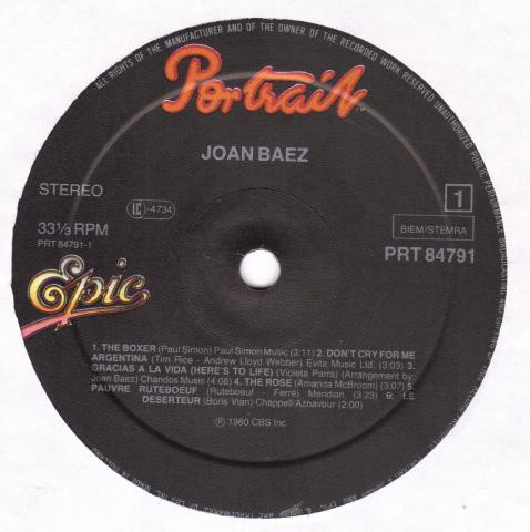 Joan Baez - Tournée Européenne | Portrait (PRT 84791) - 4