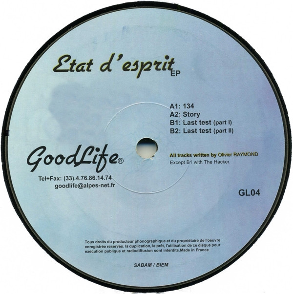 Oxia - Etat D'esprit EP | GoodLife (GL04) - main