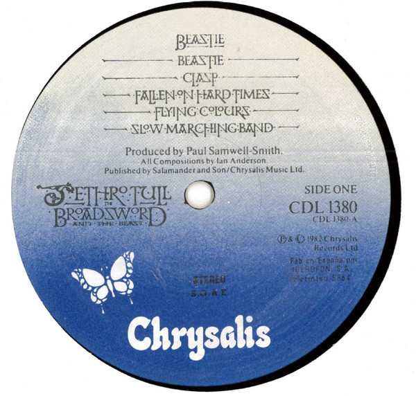 Jethro Tull - The Broadsword And The Beast = La Espada Y La Bestia | Chrysalis (CDL 1380) - 3