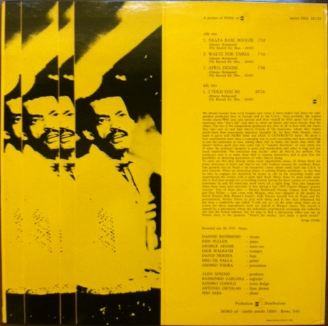 Dannie Richmond - Jazz A Confronto 25 | Horo Records (HLL 101-25) - main