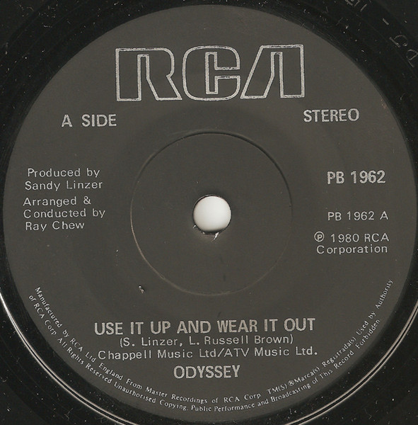 Odyssey - Use It Up And Wear It Out | RCA (PB 1962)