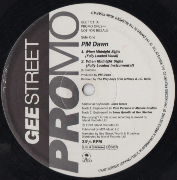 P.M. Dawn - When Midnight Sighs | Gee Street (GEET 51 DJ) - main P.M. Dawn - When Midnight Sighs | Gee Street (GEET 51 DJ) - main
