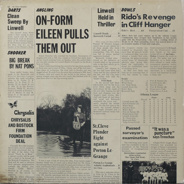 Jethro Tull - Thick As A Brick | Chrysalis (CHR 1003) - 2
