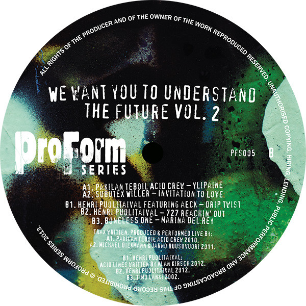 Various - We Want You To Understand The Future Vol. 2 | ProForm Series (PFS005) - main Various - We Want You To Understand The Future Vol. 2 | ProForm Series (PFS005) - main