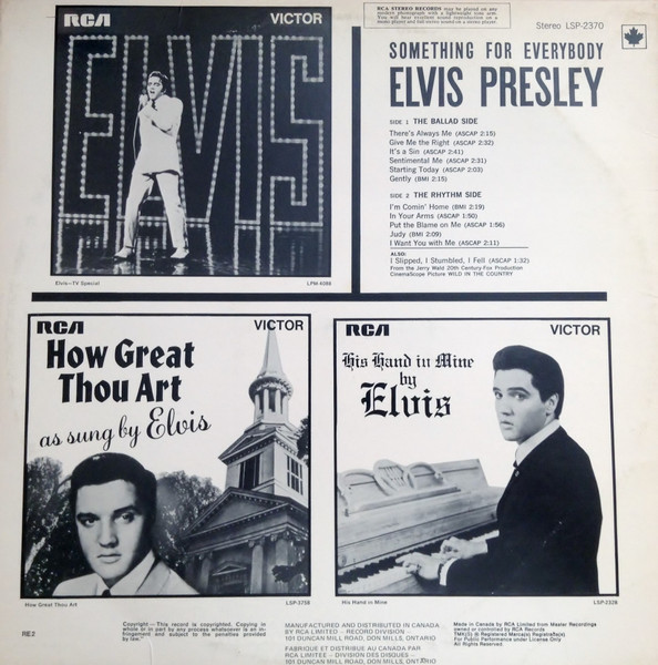 Elvis Presley - Something For Everybody [Vinyl] | RCA Victor (LSP-2370) - 2