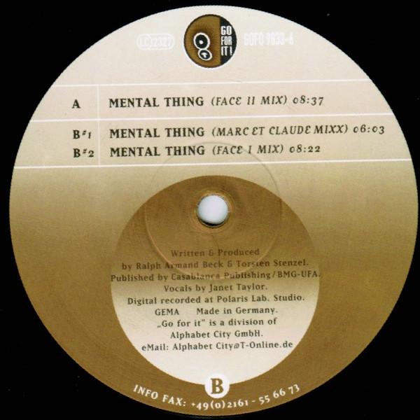 Diver & Ace - Mental Thing | Go For It (GOFO 9833-6) - 3