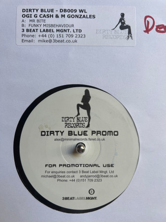 OGI G Cash & Mimi Gonzales - Mr Bite / Funky Misbehaviour | Dirty Blue Records (DB 009) - main
