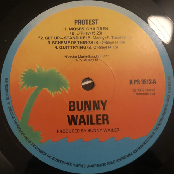 Bunny Wailer - Protest | Island Records (ILPS 9512) - 3 Bunny Wailer - Protest | Island Records (ILPS 9512) - 3