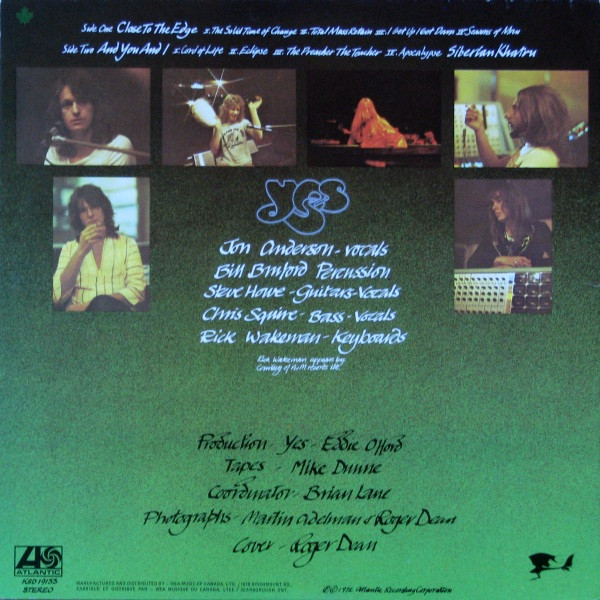 Yes - Close To The Edge | Atlantic (KSD 19133) - 3