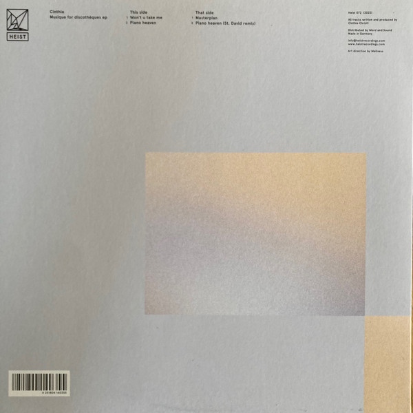 Cinthie - Musique For Discothéques EP | Heist (Heist 072)