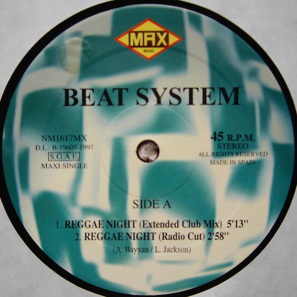 Beat System - Reggae Night | Max Music (NM1617MX) - 2