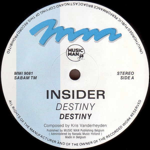 Insider - Destiny | Music Man Records (MMI 9081) - 3