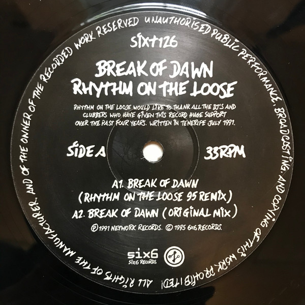 Rhythm On The Loose - Break Of Dawn | Six6 (SIXT126) - 3
