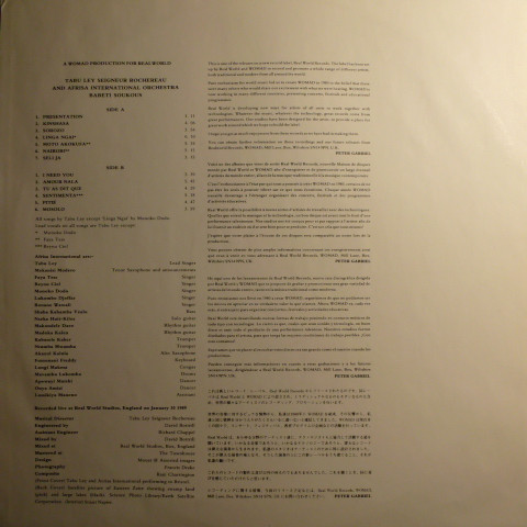 Tabu Ley Rochereau And Orchestre Afrisa L'International - Babeti Soukous | Real World Records (RWLP5) - 3
