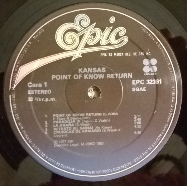 Kansas - Point Of Know Return | Kirshner (KIR 32361) - 4 Kansas - Point Of Know Return | Kirshner (KIR 32361) - 4