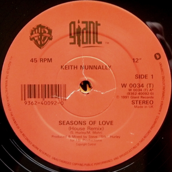 Keith Nunnally - Seasons Of Love | Warner Bros. Records (W 0034 T) - 3 Keith Nunnally - Seasons Of Love | Warner Bros. Records (W 0034 T) - 3