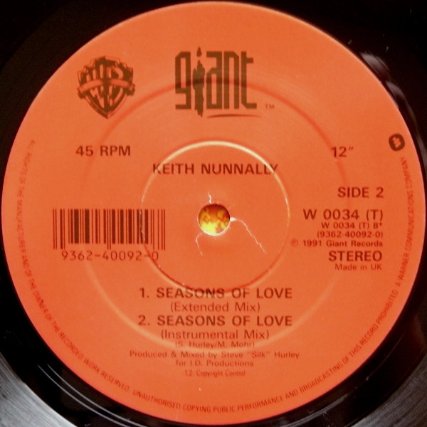 Keith Nunnally - Seasons Of Love | Warner Bros. Records (W 0034 T) - 4 Keith Nunnally - Seasons Of Love | Warner Bros. Records (W 0034 T) - 4