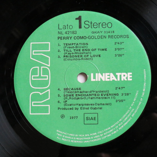 Perry Como - Golden Records | RCA (NL 42183)