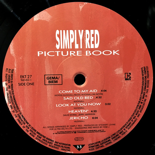 Simply Red - Picture Book | Elektra (EKT 27) - 3 Simply Red - Picture Book | Elektra (EKT 27) - 3