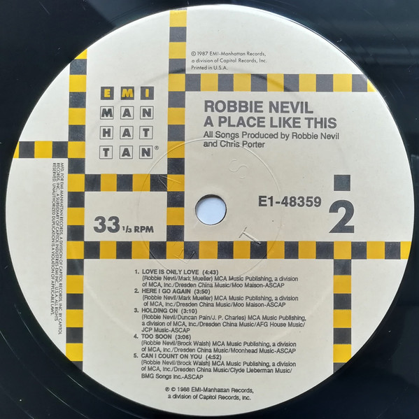 Robbie Nevil - A Place Like This | EMI-Manhattan Records (E1-48359)