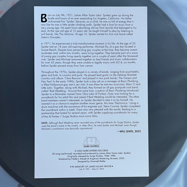 Spider Taylor - Surge Studio Music | Dark Entries (DE337) - 4