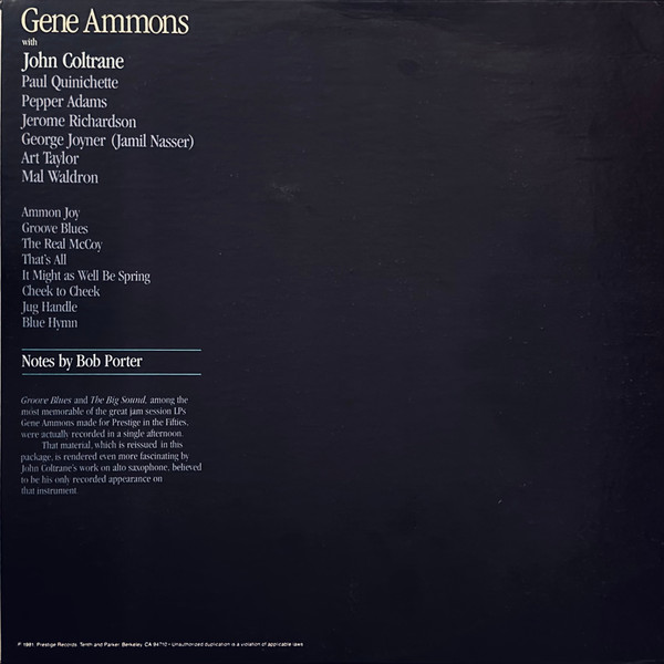 Gene Ammons - The Big Sound | Prestige (P-24098) - 4