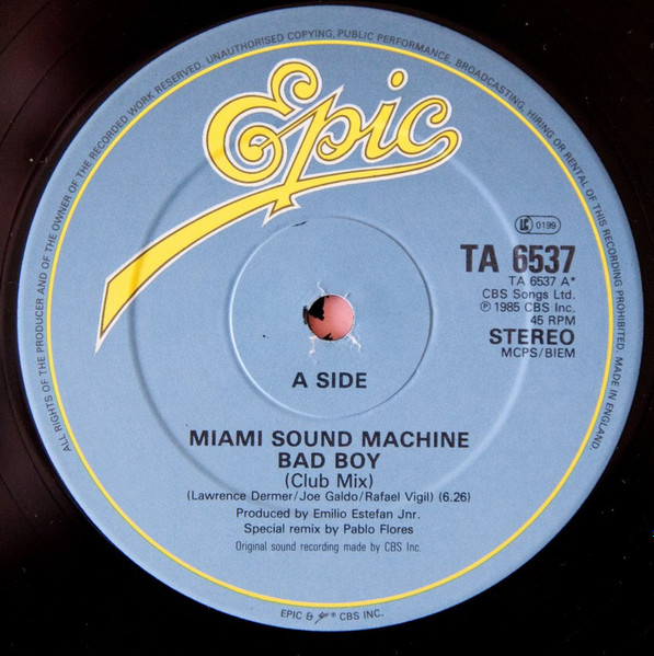 Miami Sound Machine - Bad Boy (Club Mix) | Epic (TA 6537) - 3
