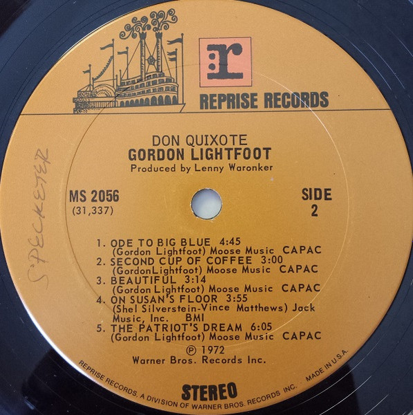 Gordon Lightfoot - Don Quixote | Reprise Records (MS 2056) - 4