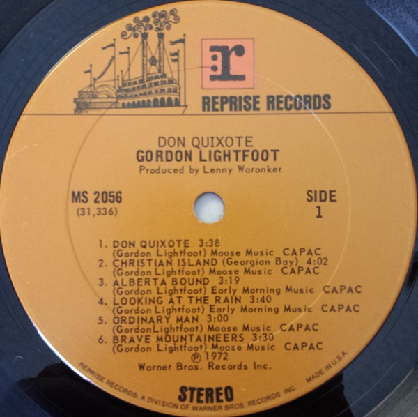 Gordon Lightfoot - Don Quixote | Reprise Records (MS 2056) - 3