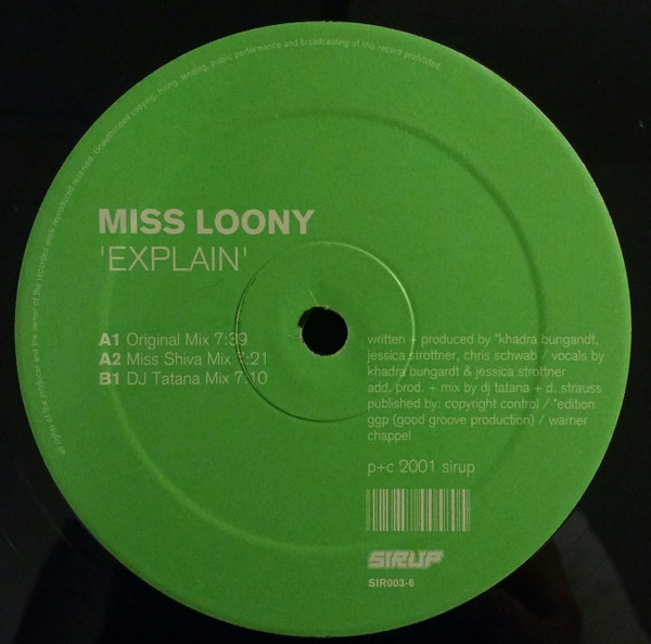 Miss Loony - Explain | Sirup (SIR003-6)