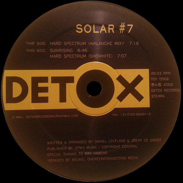 Solar #7 - Hard Spectrum | Detox Records (TOX 0002) - main