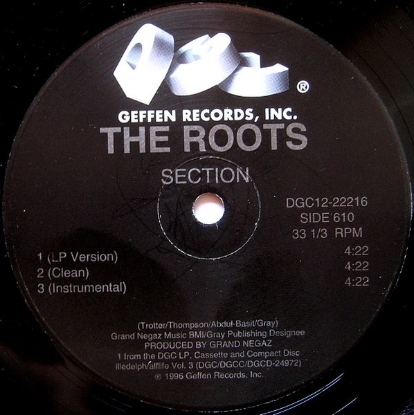 The Roots - Clones & Section | DGC (DGC12-22216) - 4 The Roots - Clones & Section | DGC (DGC12-22216) - 4