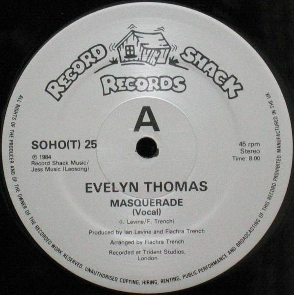 Evelyn Thomas - Masquerade | Record Shack Records (SOHOT 25) - 3