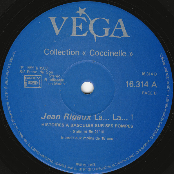 Jean Rigaux - La... La... ! | Vega (16.314 A) - 4