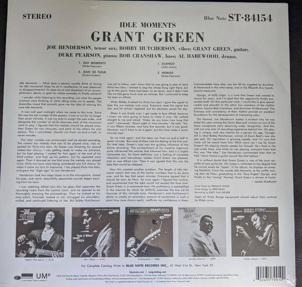 Grant Green - Idle Moments | Blue Note (3579910) - 2