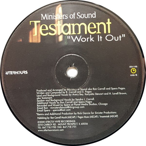 Testament - Work It Out | Afterhours (AH-149) - 3