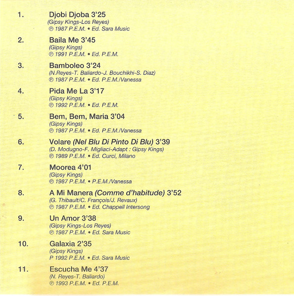 Gipsy Kings - Greatest Hits | Columbia (COL 477242 2) - 4