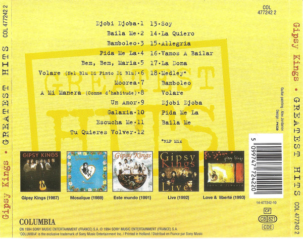 Gipsy Kings - Greatest Hits | Columbia (COL 477242 2) - 2