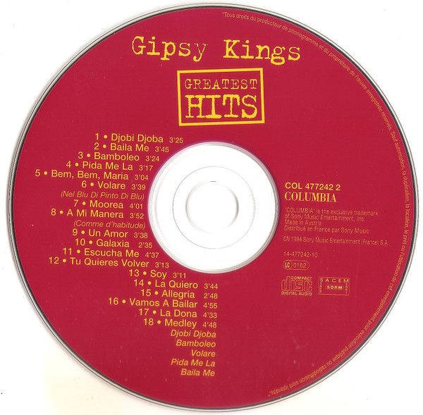 Gipsy Kings - Greatest Hits | Columbia (COL 477242 2) - 3