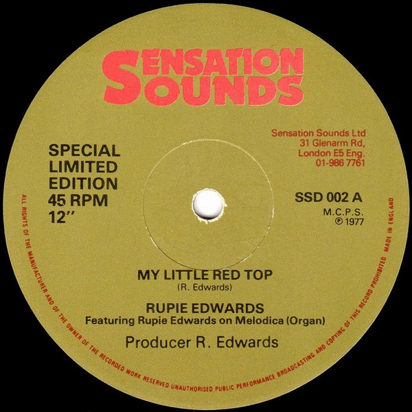 Rupie Edwards / Rupie Edwards All Stars - My Little Red Top / That Wonderful Sound | Sensation Sounds (SSD 002) - 2 Rupie Edwards / Rupie Edwards All Stars - My Little Red Top / That Wonderful Sound | Sensation Sounds (SSD 002) - 2