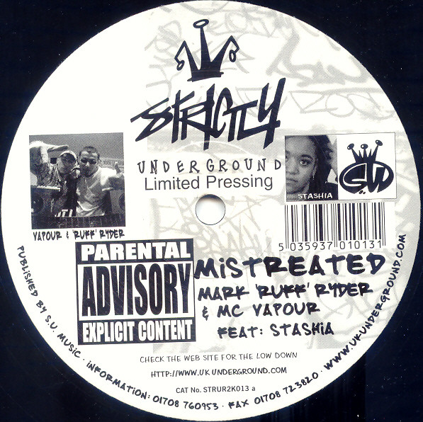Mark Ryder & MC Vapour Feat. Stashia - Mistreated | Strictly Underground Records (STRUR2K 013)