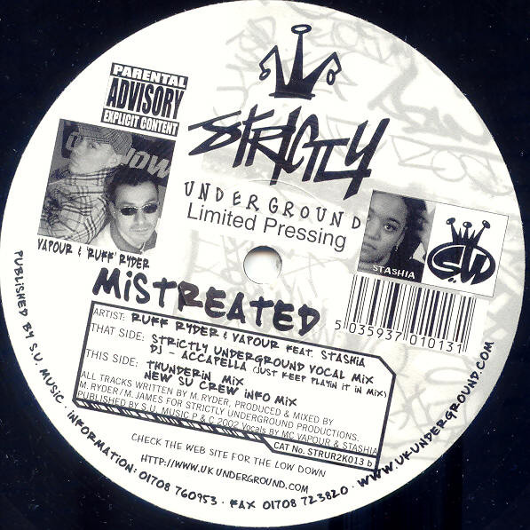 Mark Ryder & MC Vapour Feat. Stashia - Mistreated | Strictly Underground Records (STRUR2K 013) - 2
