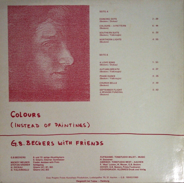 Günther Beckers With G. B. Beckers With Friends - Colours (Instead Of Paintings) | Milky-Music (G.B. 1804531980) - 2