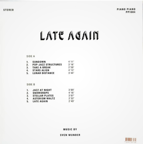 Sven Wunder - Late Again | Piano Piano (PP1004) - 2