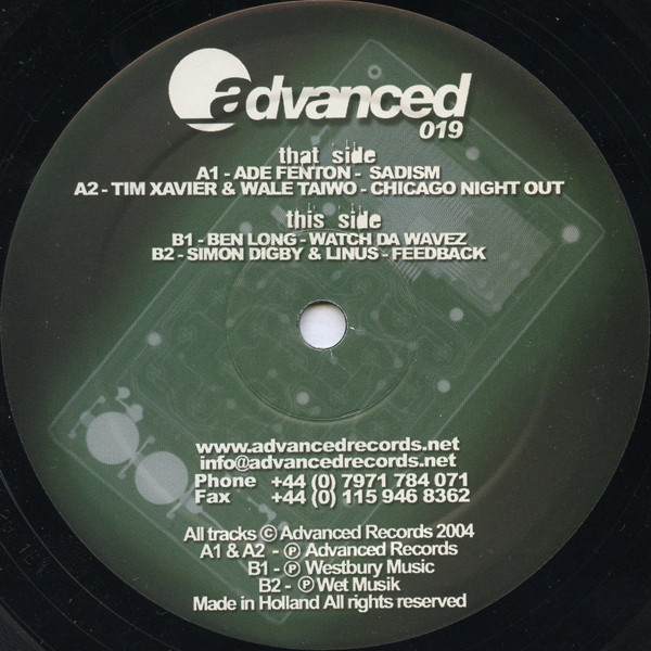 Various - Four Playerz Part 2 | Advanced (advanced 019) - 4