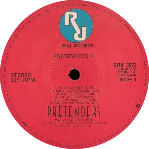 The Pretenders - Pretenders II | Real Records (SRK 3572) - 3