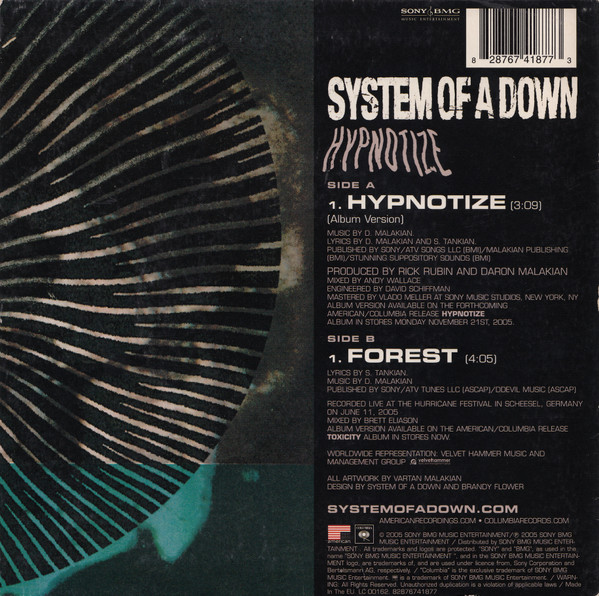 System Of A Down - Hypnotize | American Recordings (82876741877) System Of A Down - Hypnotize | American Recordings (82876741877)