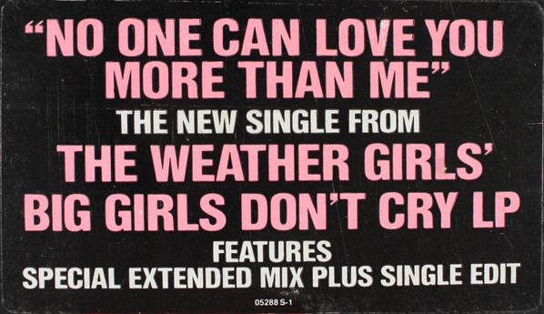 The Weather Girls - No One Can Love You More Than Me | Columbia (44-05288) - 2